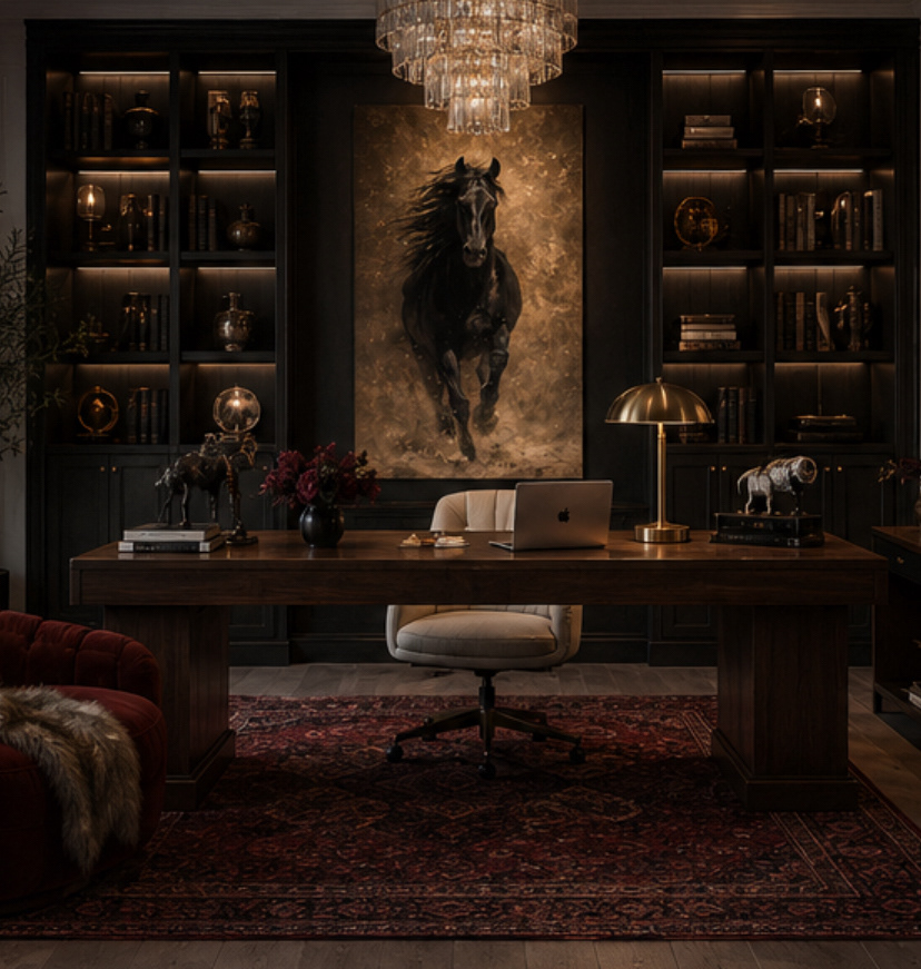 Burgundy Private Office - Dark luxury & Timeless Design — image 3