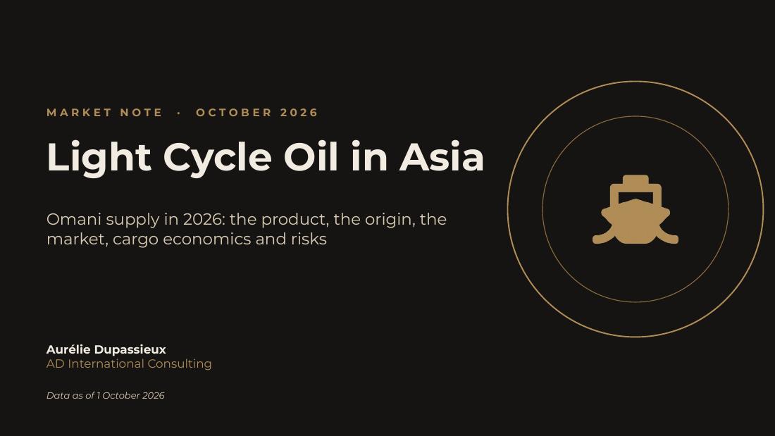 Cover of the market note Light Cycle Oil in Asia